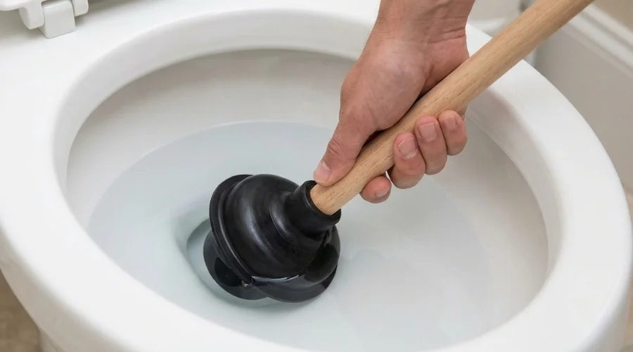 How to use a flange plunger to unclog a toilet correctly