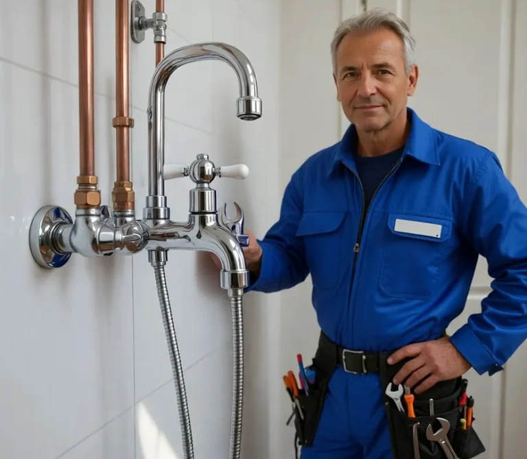 Plumbe of the Clever Pro Plumber Completed the Repairing of Leak Tap