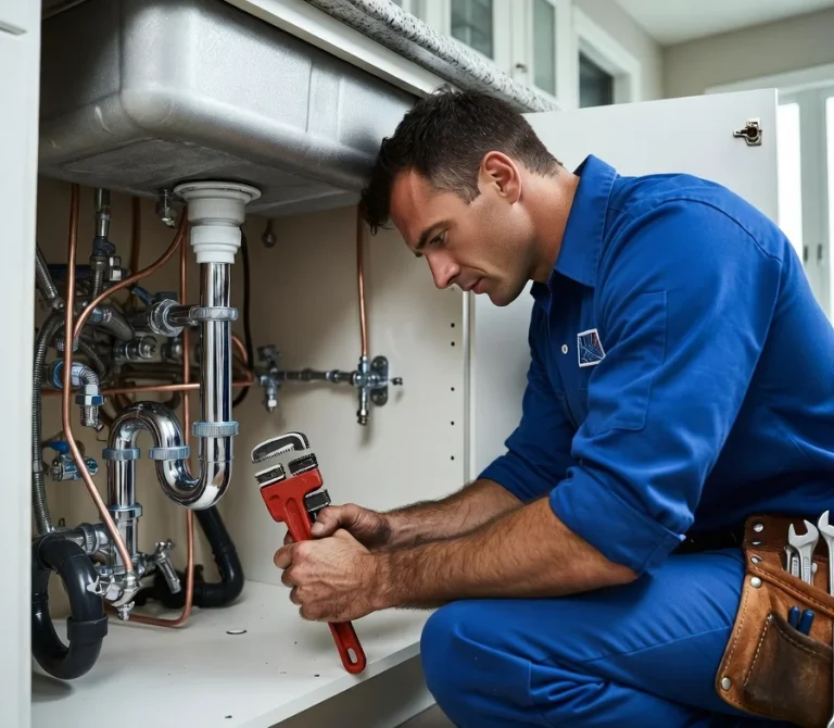 PLumber Shows His SKills